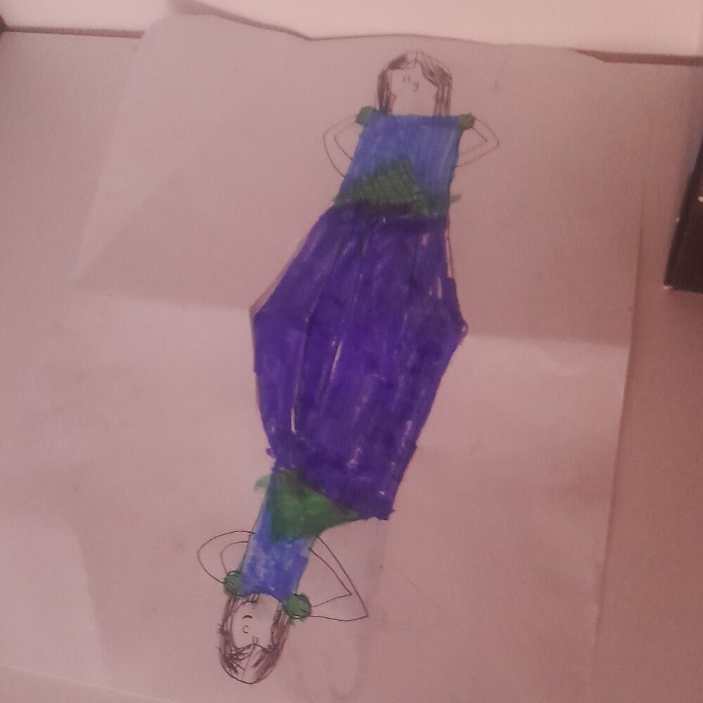 a picture that i drew of a girl in a dress